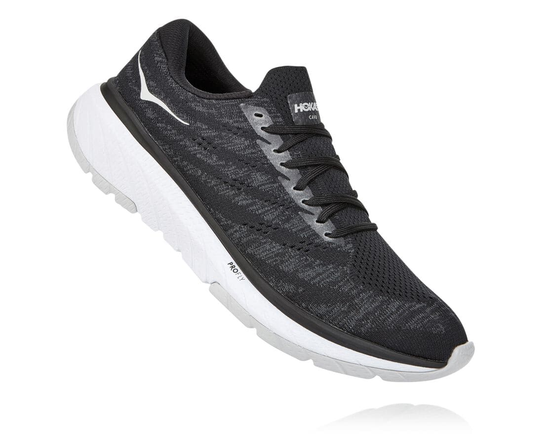 Hoka One One Cavu 3 Férfi Edzőcipő Fekete / Fehér [CRNQT-4207]